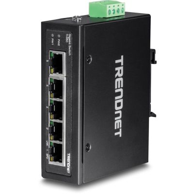 5. TRENDnet Industrie Switch 5 Port Gbit IP30 DIN-Rail Metall