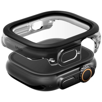 2. Uniq Voute Tempered Glass Case for Apple Watch Ultra 49mm - Black