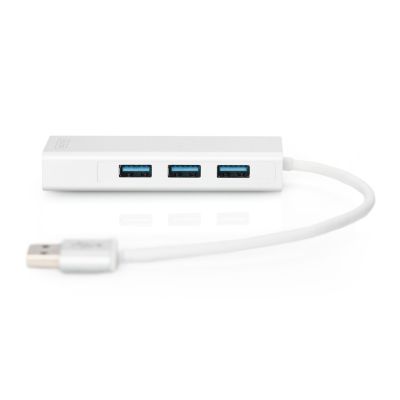 7. HUB 3-port USB 3.0 SuperSpeed with LANGigabit LAN adapter, aluminum
