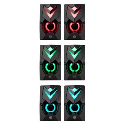 7. DEFENDER PC SPEAKERS J4 2.0 6W LED USB BLACK 65964