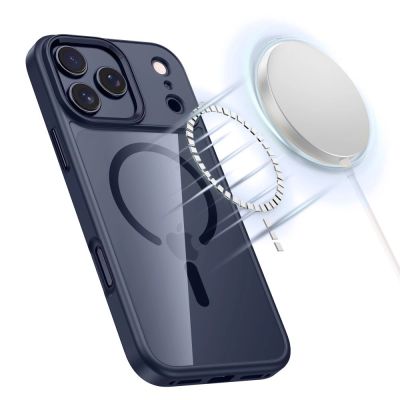 2. Tech-Protect MagMat MagSafe Case for iPhone 17 Pro - Transparent Navy Blue