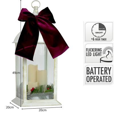 5. LANTERN ADVENT LANTERN LED 49CM WHITE 3 CANDLES