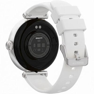 8. Smartwatch Gravity Silver White 2 Straps GT26-8
