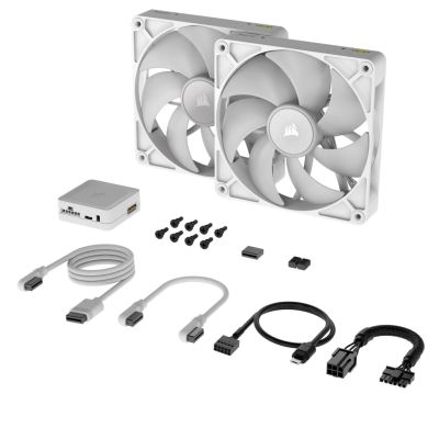 2. Corsair iCUE LINK RX140 RGB Computer Case Fan 14 cm White 2 pcs.