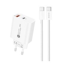 A6MaxL 20W USB-A USB-C wall charger with USB-C - USB-C 1m cable - white