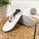 14. Leather ballet shoes with white elastic bands Jr Nazo