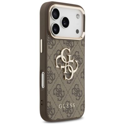 4. Guess 4G Big 4G Classic Logo Case for iPhone 17 Pro Max / 18 Pro Max - Brown and Gold