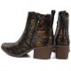 5. Women's snakeskin cowboy boots black M.Daszyński SA261-1