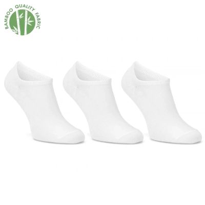 Filippo SD-SO02 women's short bamboo socks, white