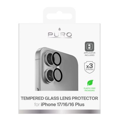 2. Puro Individual tempered glass lenses for iPhone 17 / iPhone 16 / iPhone 16 Plus