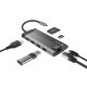 5. NATEC MULTIPORT ADAPTER FOWLER PLUS USB-C->USB 3.0 3X, HDMI 4K, USB-C PD, RJ45, MICRO SD NMP-1690