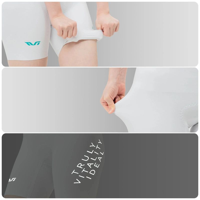 7. Rockbros YDDK017-1 TVI Women's Cycling Shorts with Bib and Pad Size S - White