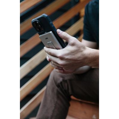 10. UAG Ultra Slim 5K Powerbank - 5000 mAh powerbank with stand, 10W wireless charging, MagSafe compatible, cable included (titanium)