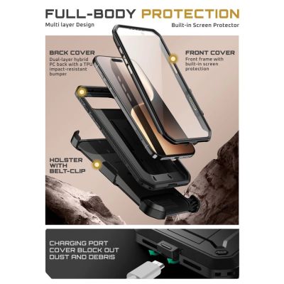 3. Supcase UB Pro Case for iPhone 17 Air - Black