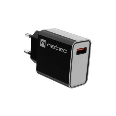 7. NATEC RIBERA USB-A 18W BLACK CHARGER NUC-2058