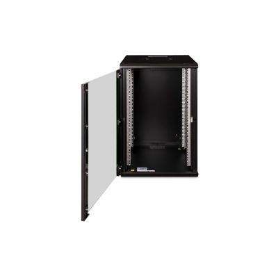 5. Digitus Unique 19" 20U rackmount network cabinet 600x600, glass door, black, undivided, assembled, 100kg