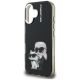 6. Karl Lagerfeld IML Aquarelle Karl & Choupette & Logo iPhone 16 Case - Black
