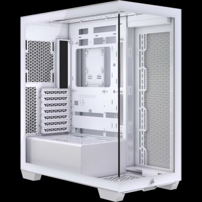 2. Corsair 3500X LXR LINK Tempered Glass Mid-Tower Case, White