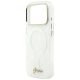 6. Guess IML Shell Script Metal MagSafe Case for iPhone 17 Pro Max - White