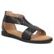Women's openwork black sandals Filippo DS7889