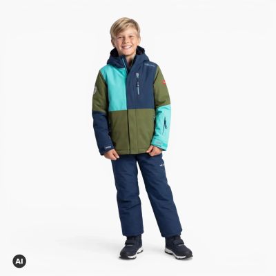 2. Trollkids Kids Hallingdal Jacket pine green/mystic blue/arctic blue (226-355)
