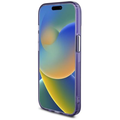 5. Karl Lagerfeld IML Monogram Karl & Choupette Head MagSafe iPhone 15 Case - Purple