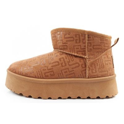 2. Lee Cooper women's winter snow boots, fashionable fur lined ankle boots, brown