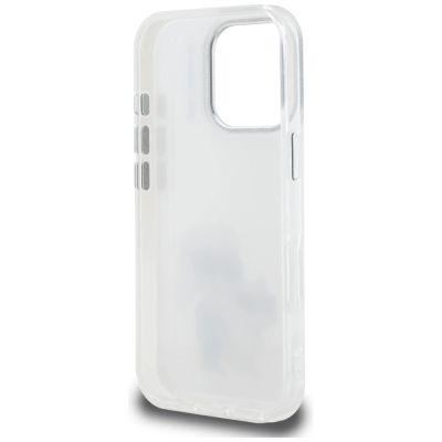 7. Karl Lagerfeld IML Aquarelle Karl & Choupette & Logo iPhone 16 Pro Case - White