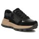 Women's patent leather wedge sneakers, black Filippo DP7988