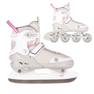 2. NH18188A 2in1 GREY-PINK SIZE S(29-33) ROLLER SKATING WITH HOCKEY SLIDE NILS EXTREME