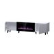 2. PAFOS EF TV cabinet with electric fireplace 180x42x49 white matt