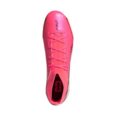 4. Adidas F50 Hyperfast League Mid FG football boots pink KJ6714