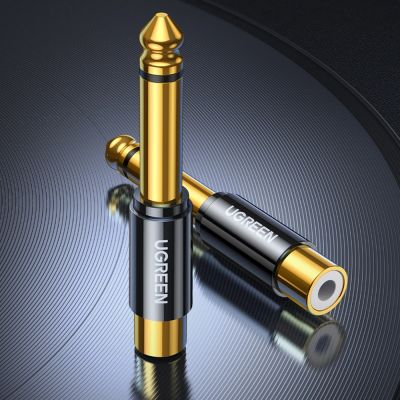 6. Ugreen 6.35mm jack adapter (male) to RCA (female) gold (AV169 80731)