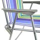 10. REDCLIFFS FOLDING CHAIR WITH ARMRESTS, BLUE STRIPES