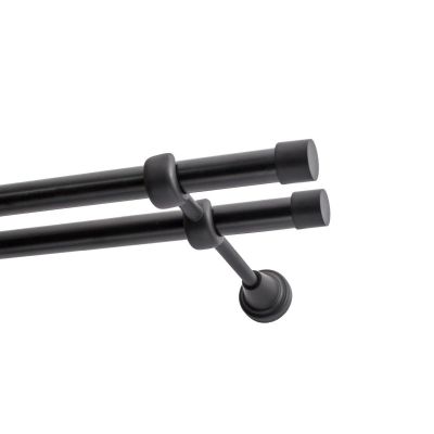 Double Curtain Rod Ø 19 mm Black 320 cm LUNA KOWALSKI