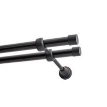 Double Curtain Rod Ø 19 mm Black 320 cm LUNA KOWALSKI