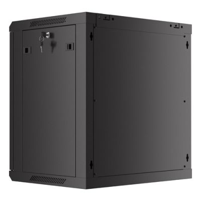 5. WALL-HUNG RACK CABINET 19" 12U 600X450 BLACK PERFORATED DOOR LANBERG (FLAT PACK)