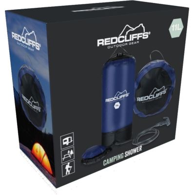 2. 11 L SOLAR CAMPING TRAVEL SHOWER WITH PUMP REDCLIFFS
