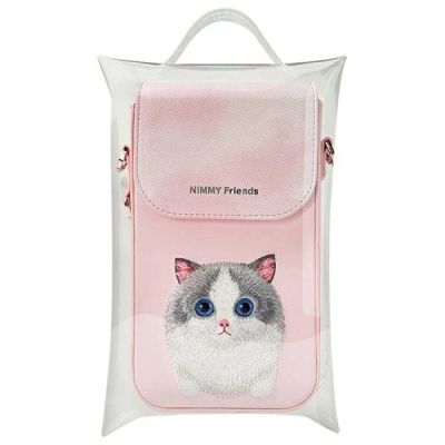 9. Nimmy Big Eyed Pet 2.0 Cat Phone Bag - Pink