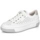 9. Rieker W RKR642 openwork leather shoes white