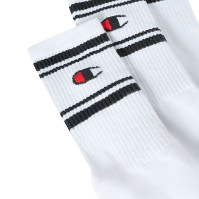 4. Champion Crew Socks 3 Pairs White U20081 WW006