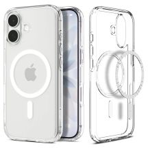 Spigen Ultra Hybrid MagSafe Case for iPhone 17 - Clear and White