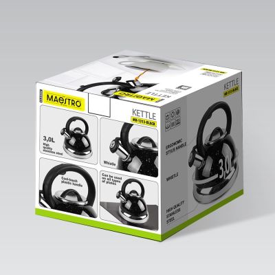 6. Non-electric kettle MR-1313-BLACK MAESTRO