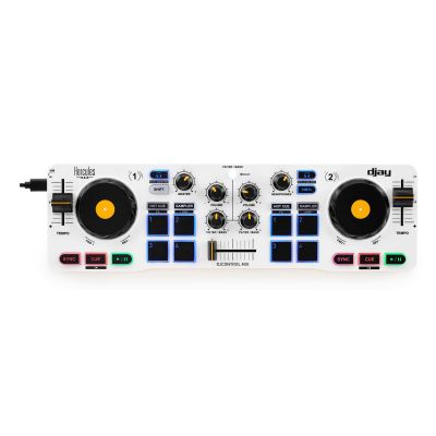 Hercules DJControl Control MIX Bluetooth Pour Smartphone et tablettes Android e 2 chan. Black, White, Yellow