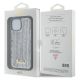 8. Guess Sequin Script Metal case for iPhone 15 - silver