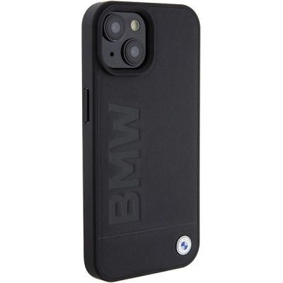 4. BMW Leather Hot Stamp case for iPhone 15 Plus - black