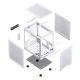 37. Jonsbo C6 Micro-ATX Computer Case - White