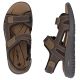 5. Men's brown leather sandals with Velcro Rieker 26450-26