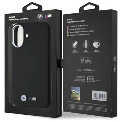 8. BMW M Smooth Full Wrapped Metal MagSafe iPhone 16 Case - Black