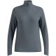 Odlo ESSENTIAL CERAMIWARM Mid layer 1/2 zip women's turtleneck sweatshirt gray S